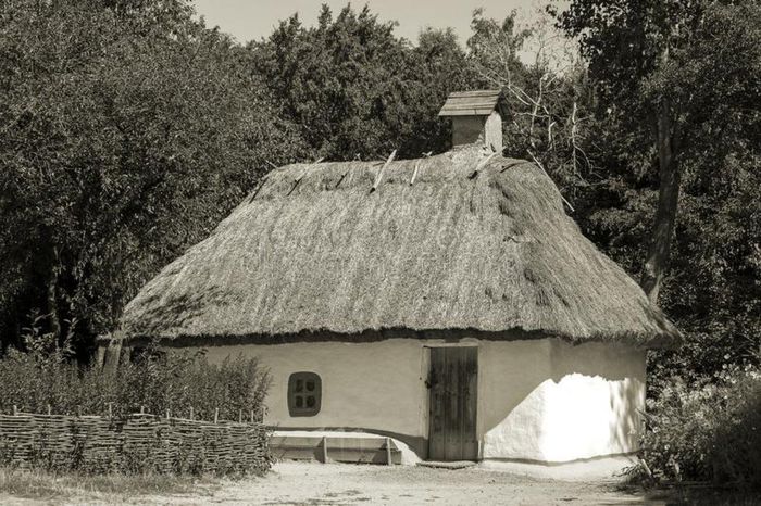 традиционный-украинский-старый-дом-с-крышей-соломы-в-музее-pirogovo-киеве-119862679